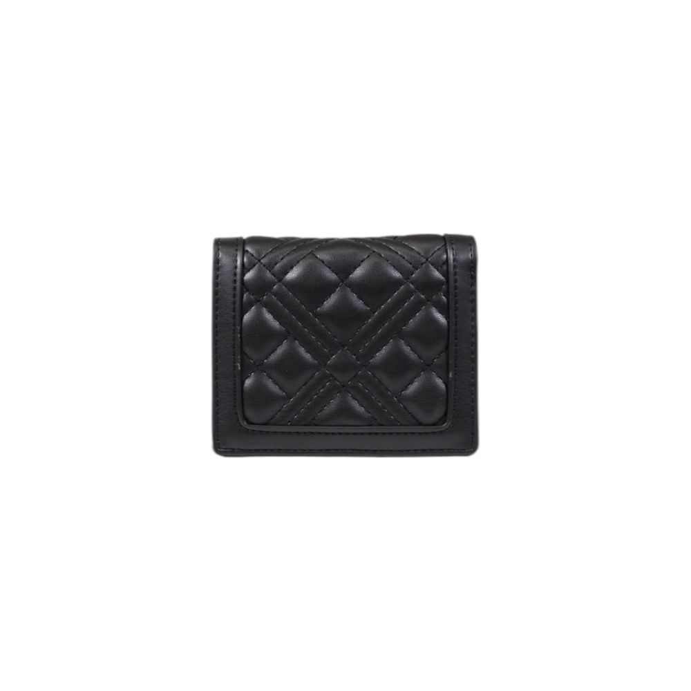 Love Moschino Schwarzes Portemonnaie aus Polyethylen