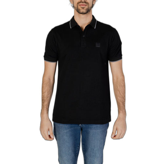 Hugo Boss Schwarzes Baumwoll-Poloshirt