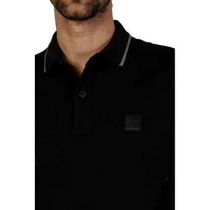 Hugo Boss Schwarzes Baumwoll-Poloshirt