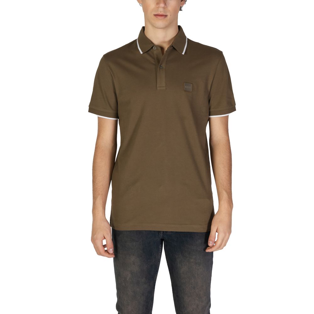 Hugo Boss Grünes Baumwoll-Poloshirt