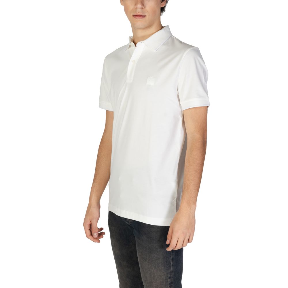 Hugo Boss Weißes Baumwoll-Poloshirt