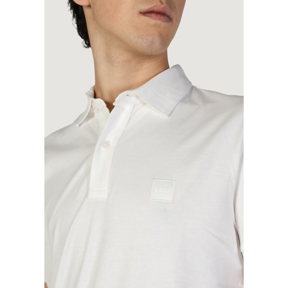 Hugo Boss Weißes Baumwoll-Poloshirt