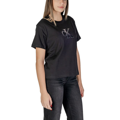 Calvin Klein Jeans Schwarze Baumwolle Tops & T-Shirt