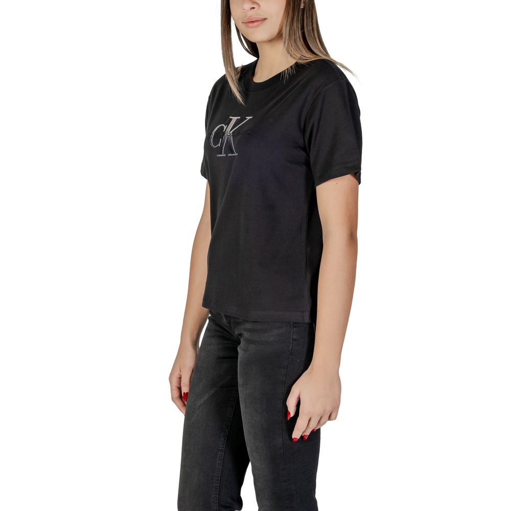 Calvin Klein Jeans Schwarze Baumwolle Tops & T-Shirt