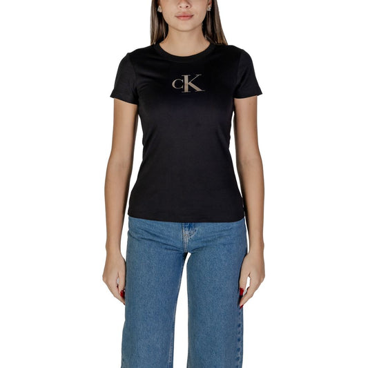 Calvin Klein Jeans Schwarze Baumwolle Tops & T-Shirt