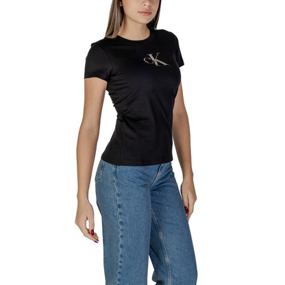 Calvin Klein Jeans Schwarze Baumwolle Tops & T-Shirt