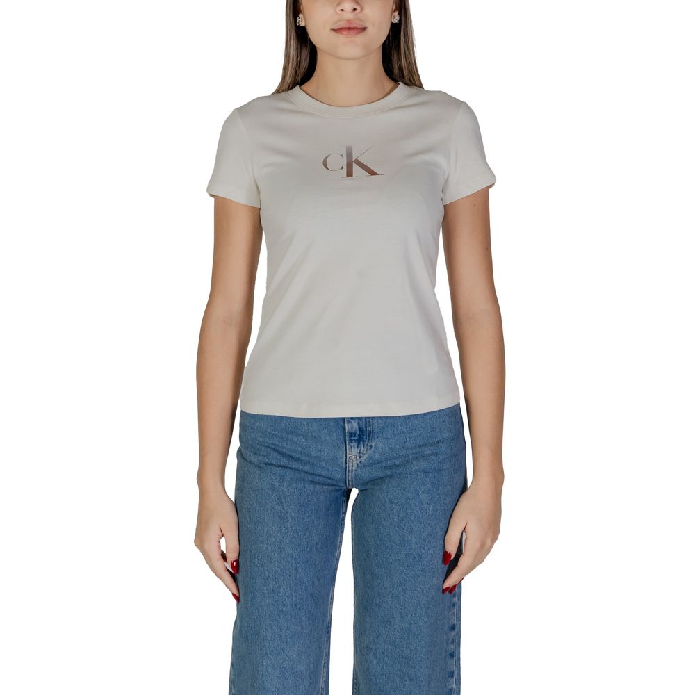 Calvin Klein Jeans Beige Baumwolle Tops & T-Shirt