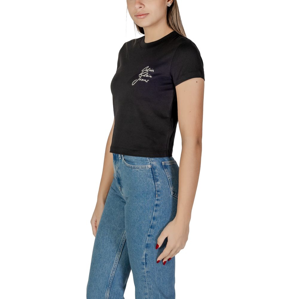 Calvin Klein Jeans Schwarze Baumwolle Tops & T-Shirt