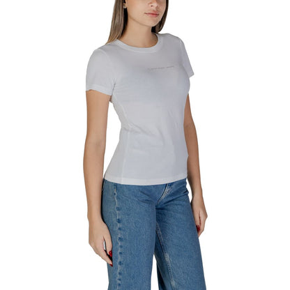 Calvin Klein Jeans Weiße Baumwoll-Oberteile & T-Shirt