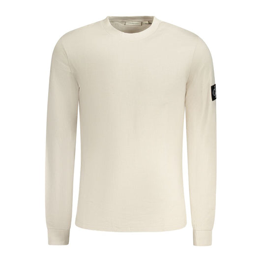 Calvin Klein Beigefarbener Baumwollpullover