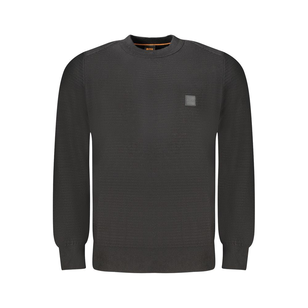 Hugo Boss Schwarzer Baumwollpullover