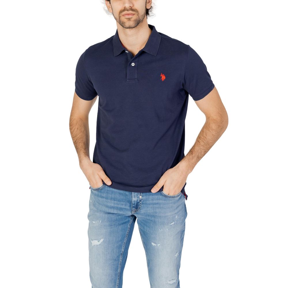 U.S. POLO ASSN. Blaues Baumwoll-Poloshirt