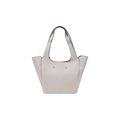 Guess Cremefarbene Polyethylen-Handtasche