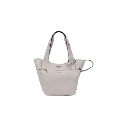 Guess Cremefarbene Polyethylen-Handtasche